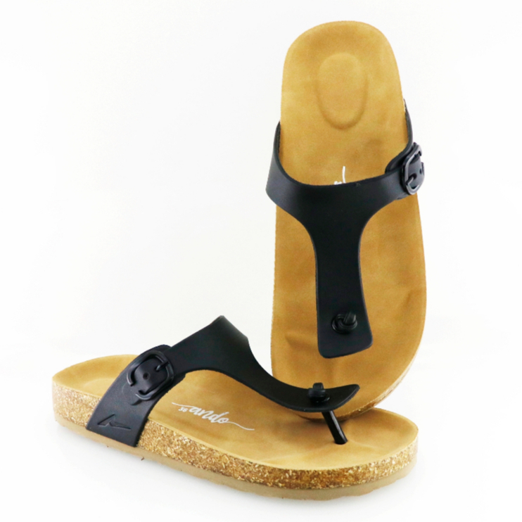 NEW  Ando SC 001 Hitam - Sandal Slide Wanita Rumah Ando
