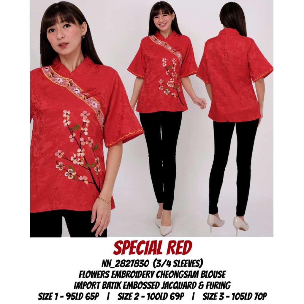 Cheongsam wanita congsam shanghai imlek atasan baru