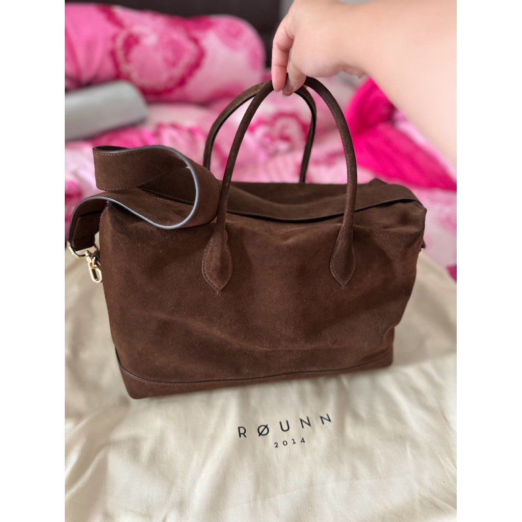 PRELOVED RounnBag Bao 34 Kulit Sapi Asli yg Suede Coklat