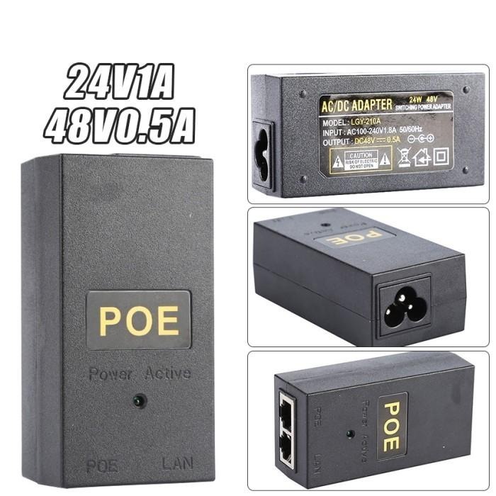 POE Power Over Injector Gigabit Passive Ethernet Adaptor POE 24V/48V
