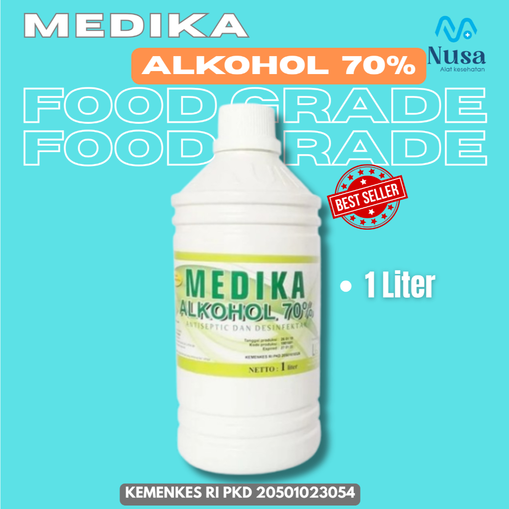 MEDIKA - Alkohol 70% Medika Original 1 Liter FOOD GRADE
