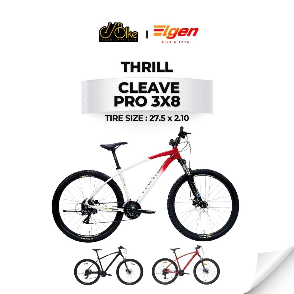MTB - THRILL CLEAVE PRO 3X8 [27,5 INCH] BAN 2.10 ALLOY FRAME | sepeda gunung dewasa muda remaja fram