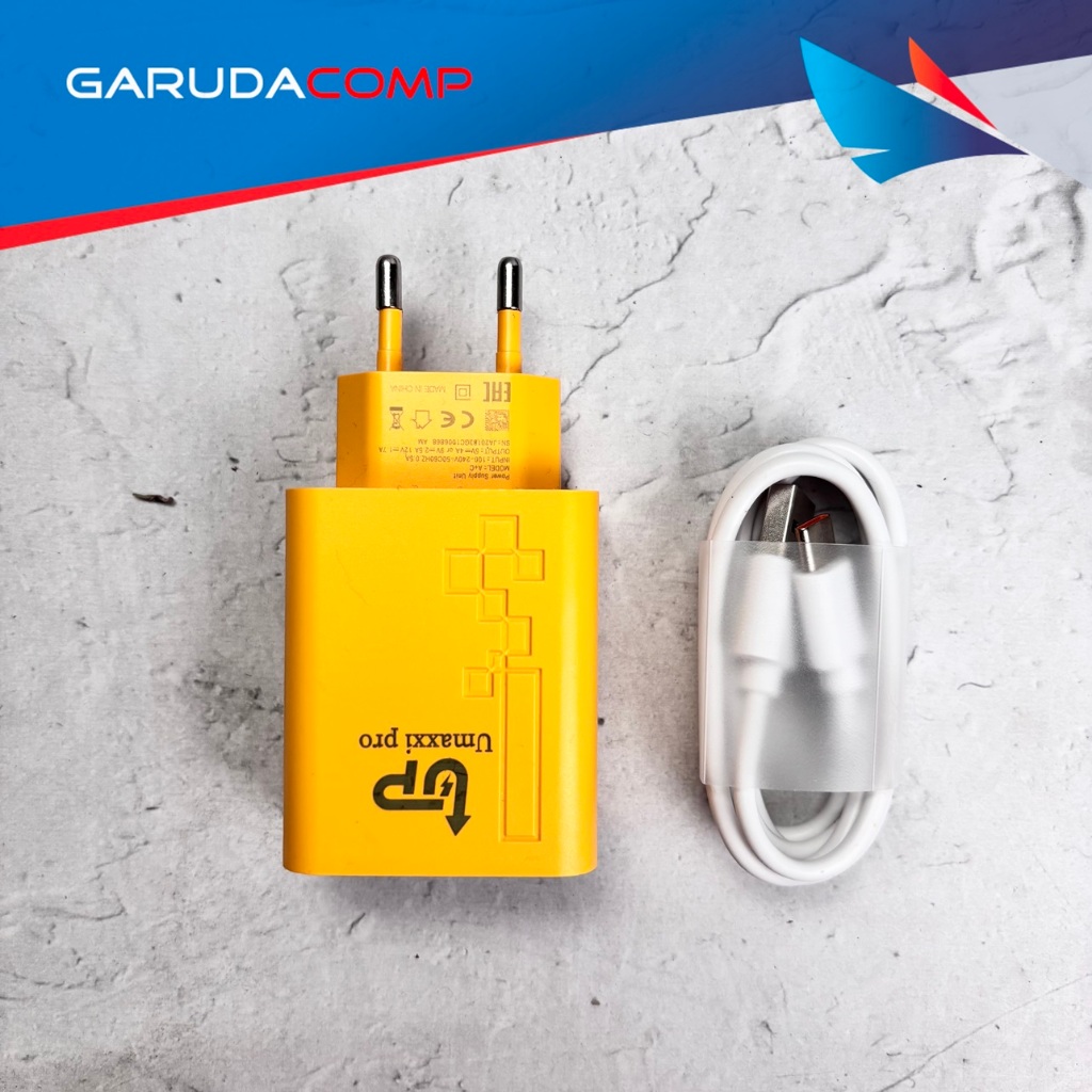 UMAXXI PRO Kepala Charger 2 Port Type C USB A Mi Turbo Charge Super VOOC PD USB Charger for iPhone S