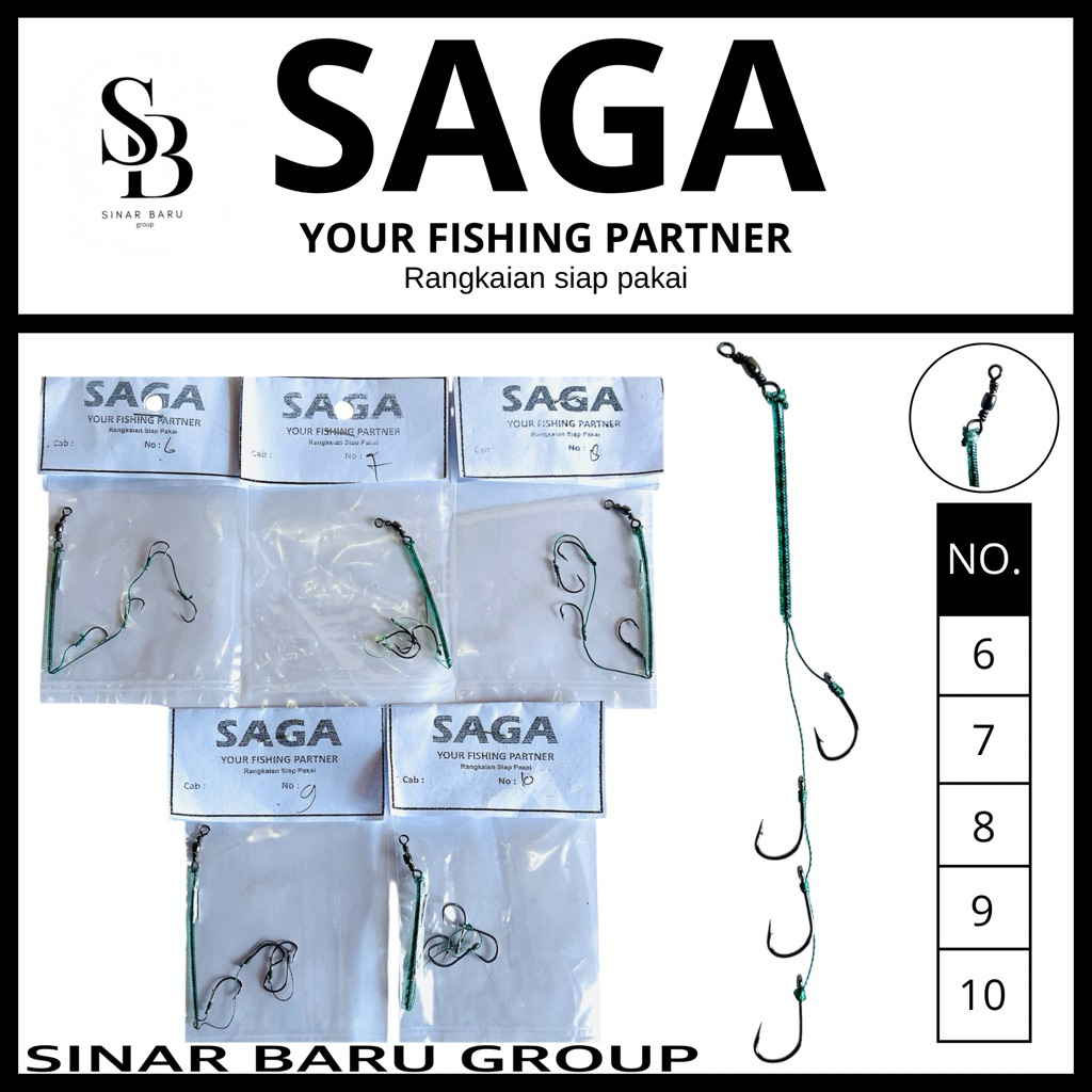 Kail Rangkaian Lumut Winsaga 4 mata kail