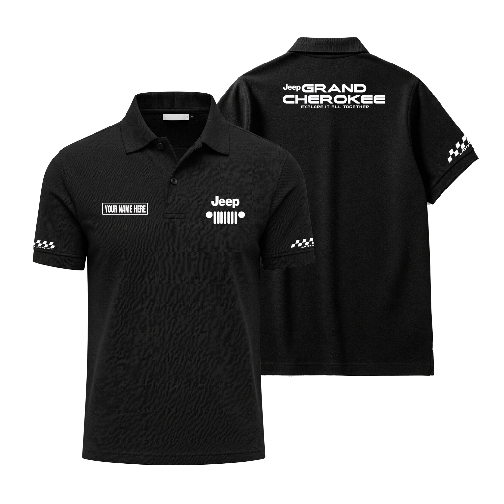 polo shirt jeep grand cheroke community merchandise 24s cvc cotton fleece premium