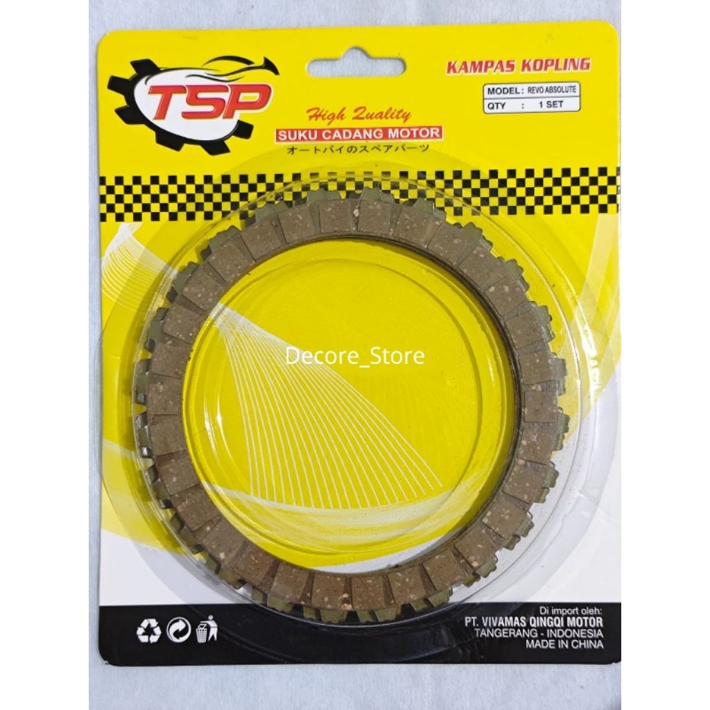Kampas Kopling Revo Absolute / Plat Kopling / TSP / Suku Cadang / Sparepart Motor / Part