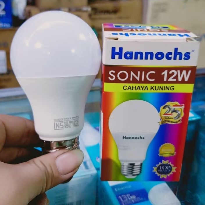 LAMPU LED HANNOCHS 12 WATT/BOHLAM LED HANNOCHS 12 WATT CAHAYA KUNING