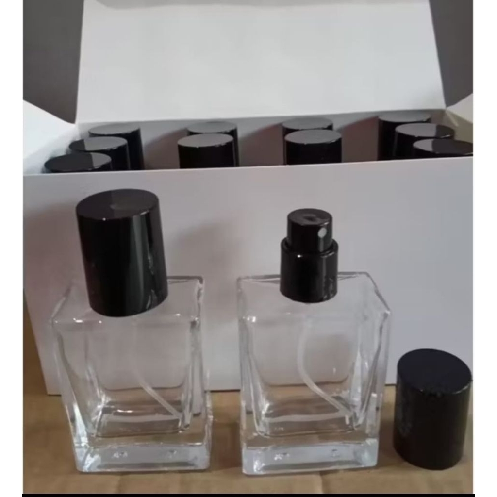 Botol Hermest 30ml Semi Press Hitam Baru
