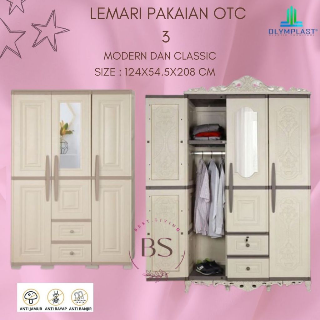 LEMARI PAKAIAN OTC 3 OLYMPLAST / LEMARI PAKAIAN OTC MODERN / LEMARI PAKAIAN OTC CLASSIC
