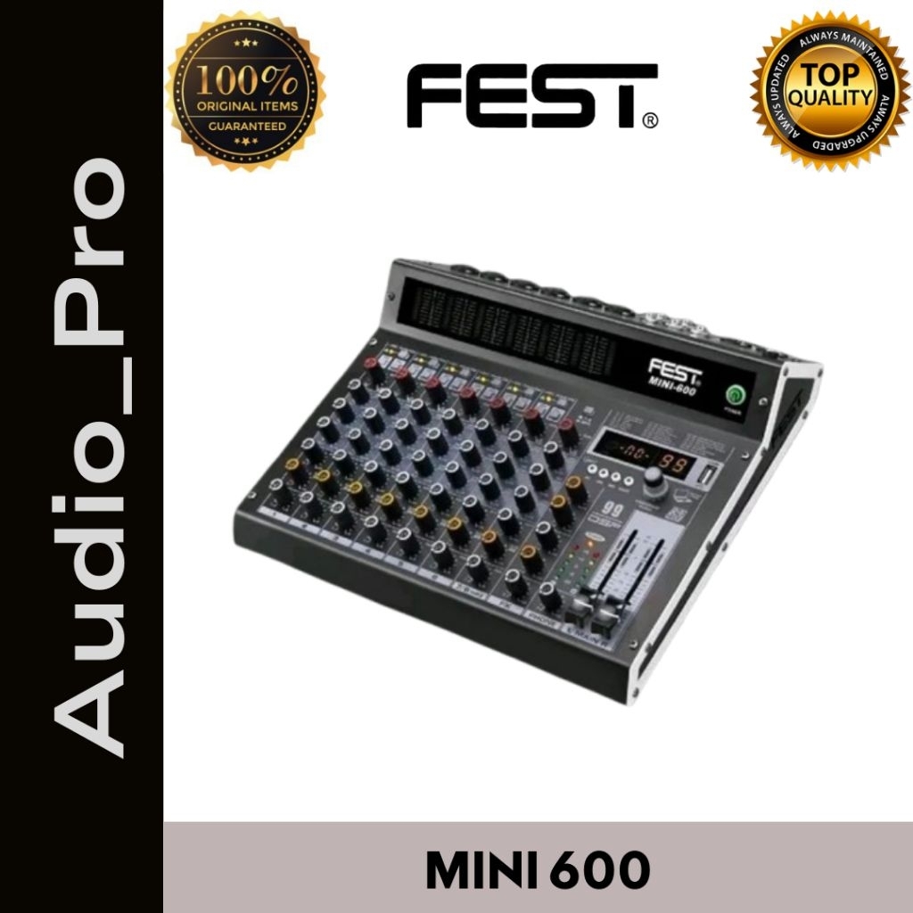 Mixer Fest Mini 600 Original 8 Channel Bluetooth