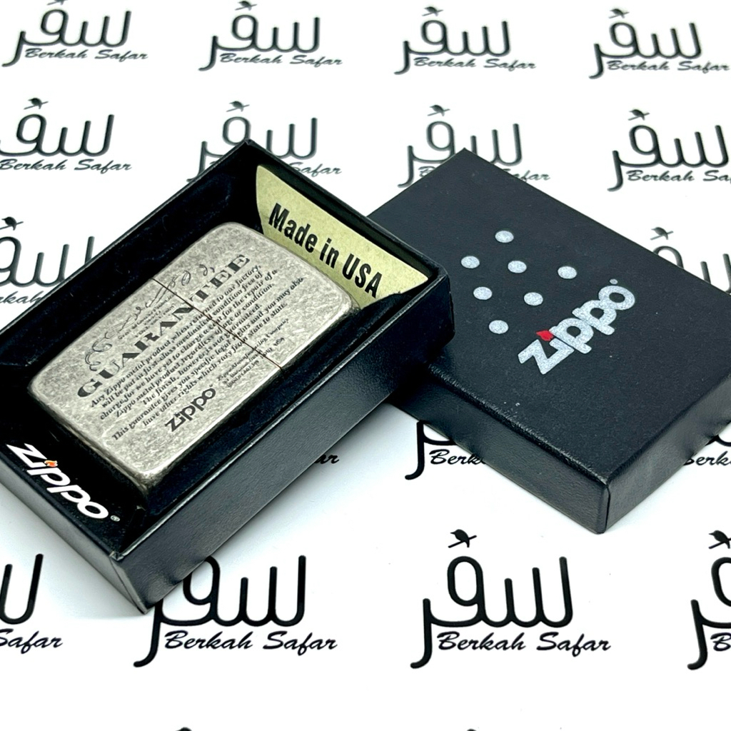 Zippo Silver Antique Guarantee Classic Case Original