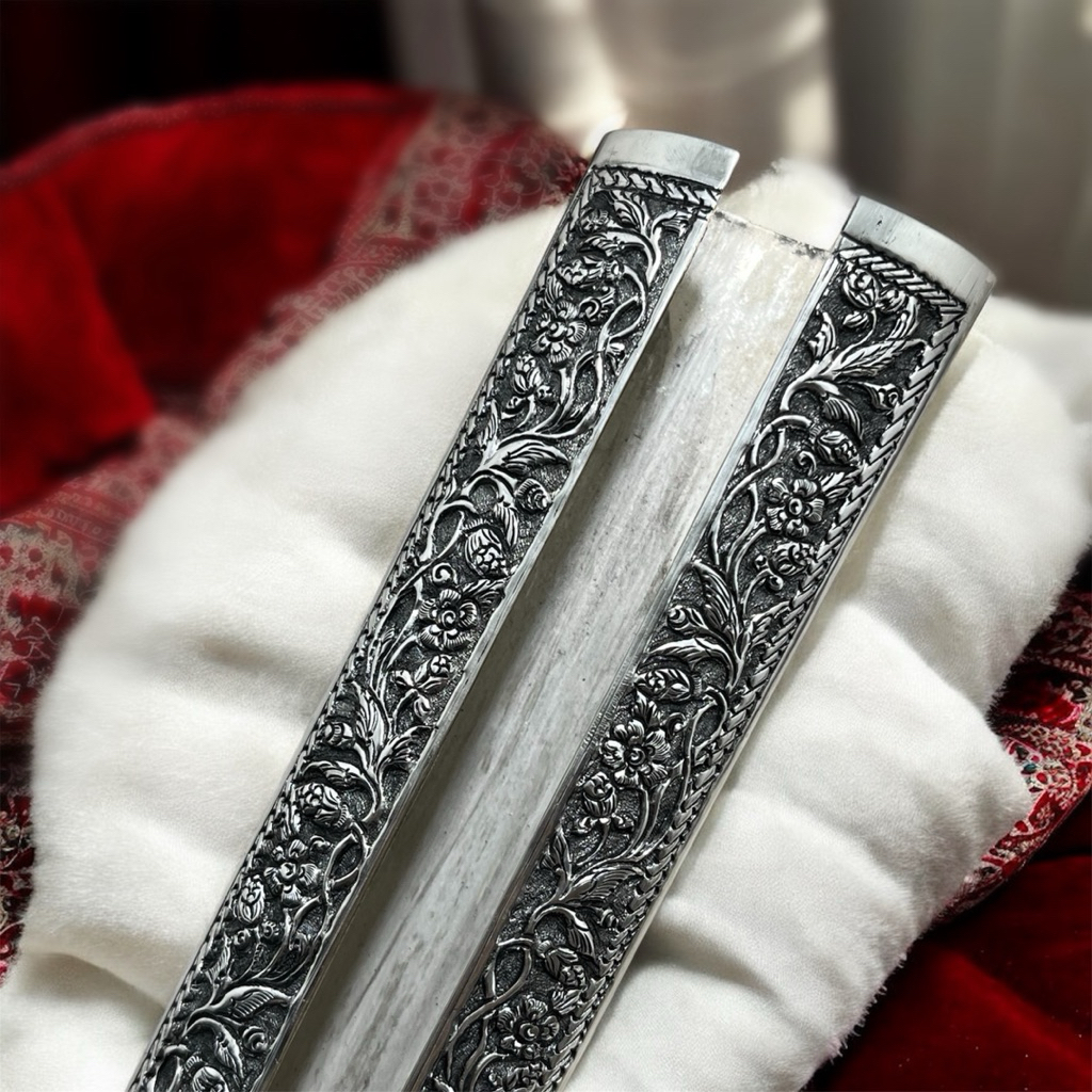 Pendok Blewah Solo Full Perak Asli Tatahan Melati Ginubah