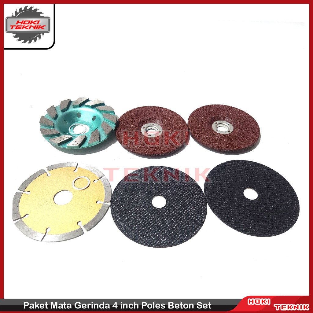 Paket Mata Gerinda Poles 4 inch Set