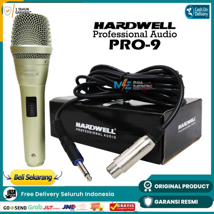 Microphone Mic Kabel HARDWELL PRO 9 New Mic Kabel Terbaik original PROMO
