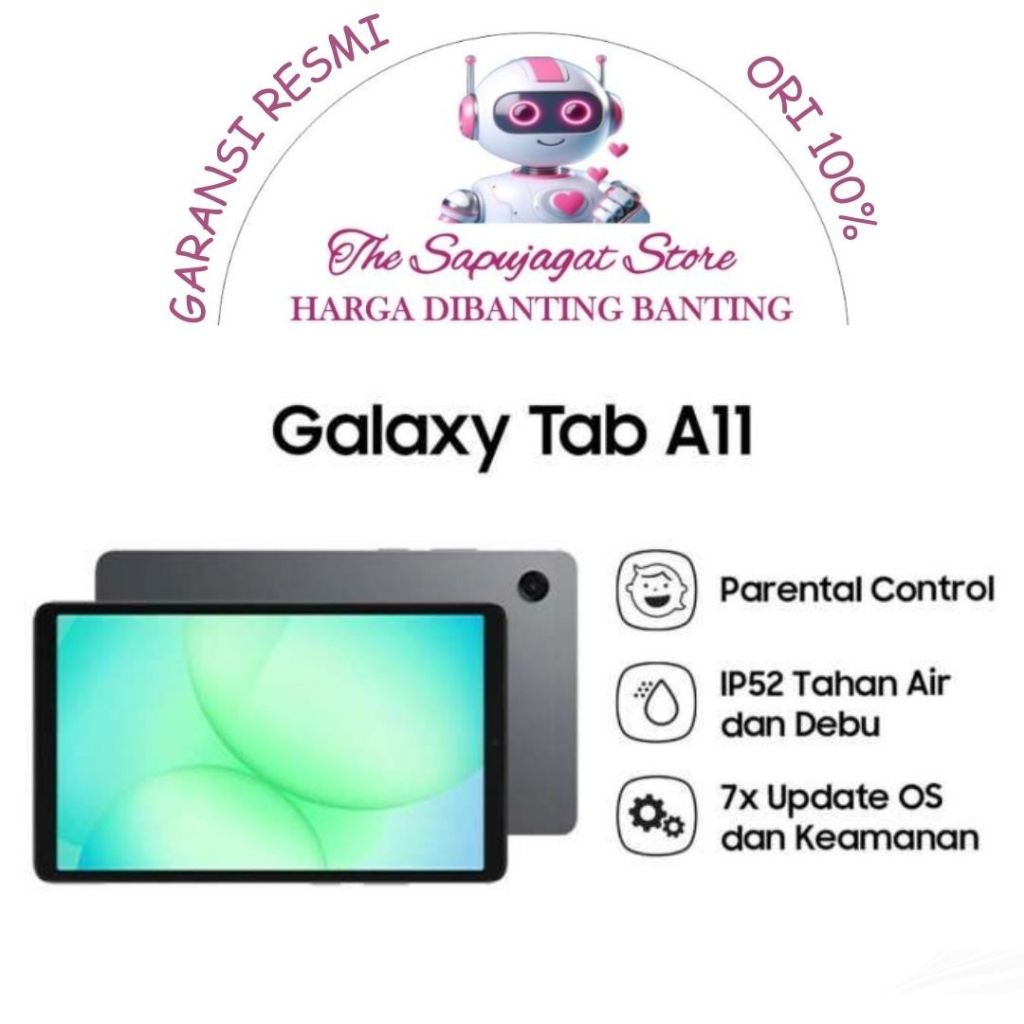 Samsung Tab A11 4/64 LTE Wfi Only New Garansi Resmi Promo Bandung