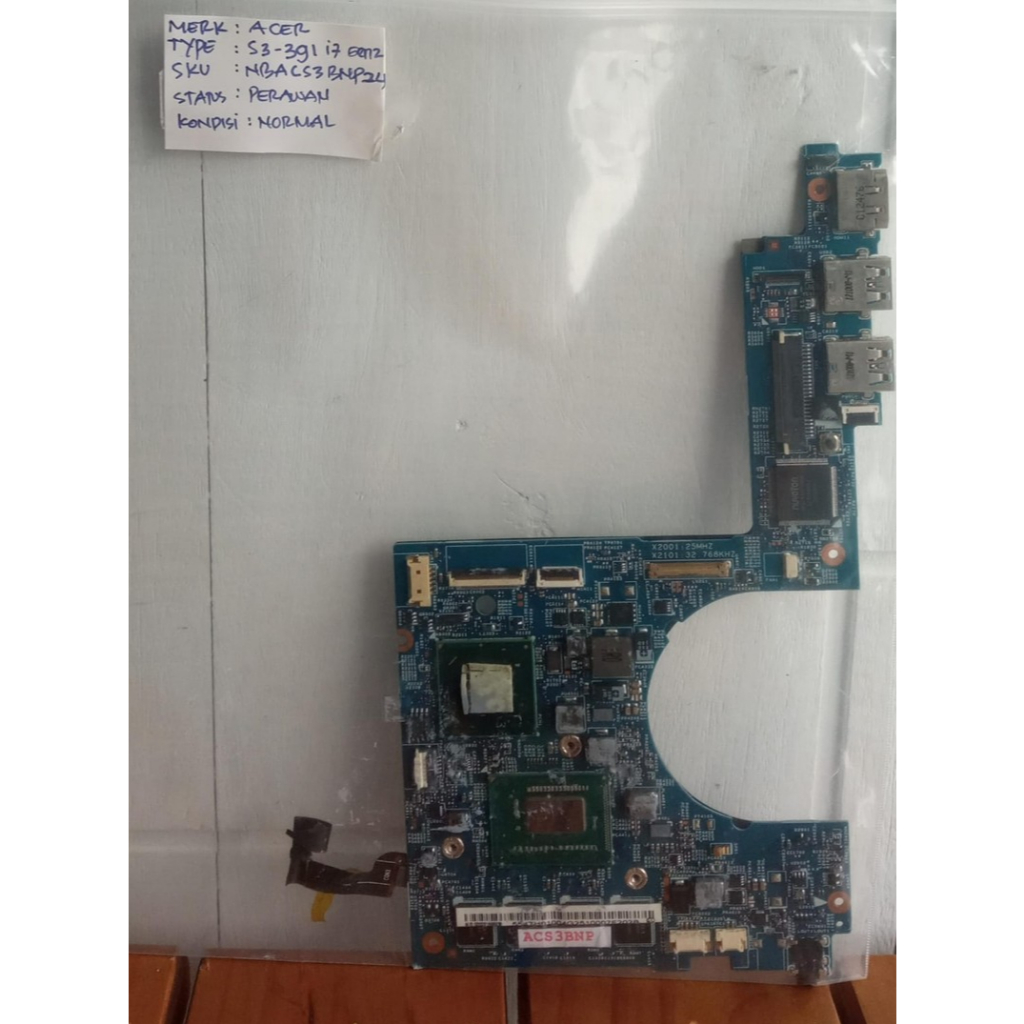 Motherboard Laptop Acer S3-391 Intel Core i7 Gen2