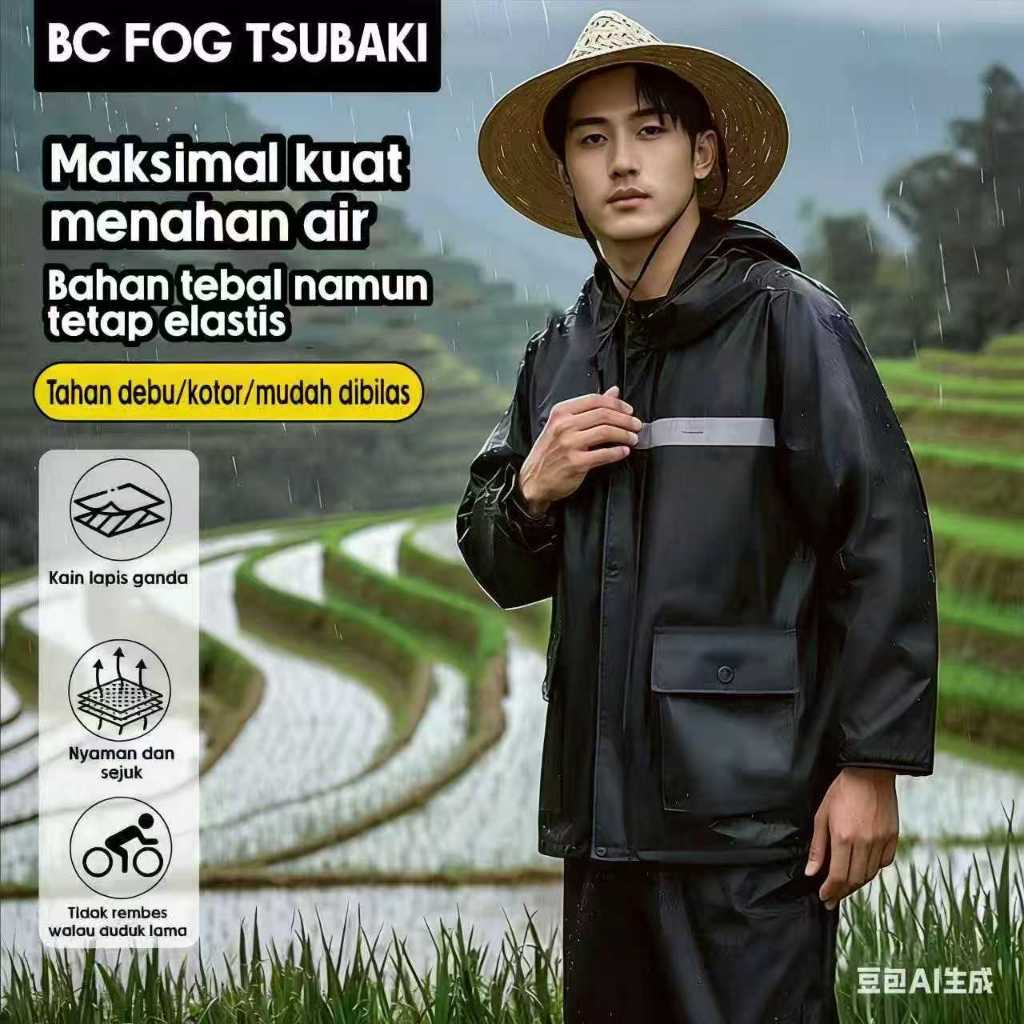 SARAYA Jas Hujan Premium Anti Hujan Deras Couple Raincoats Jas Hujan Pria&Wanita/Jas Hujan Tebal/Man