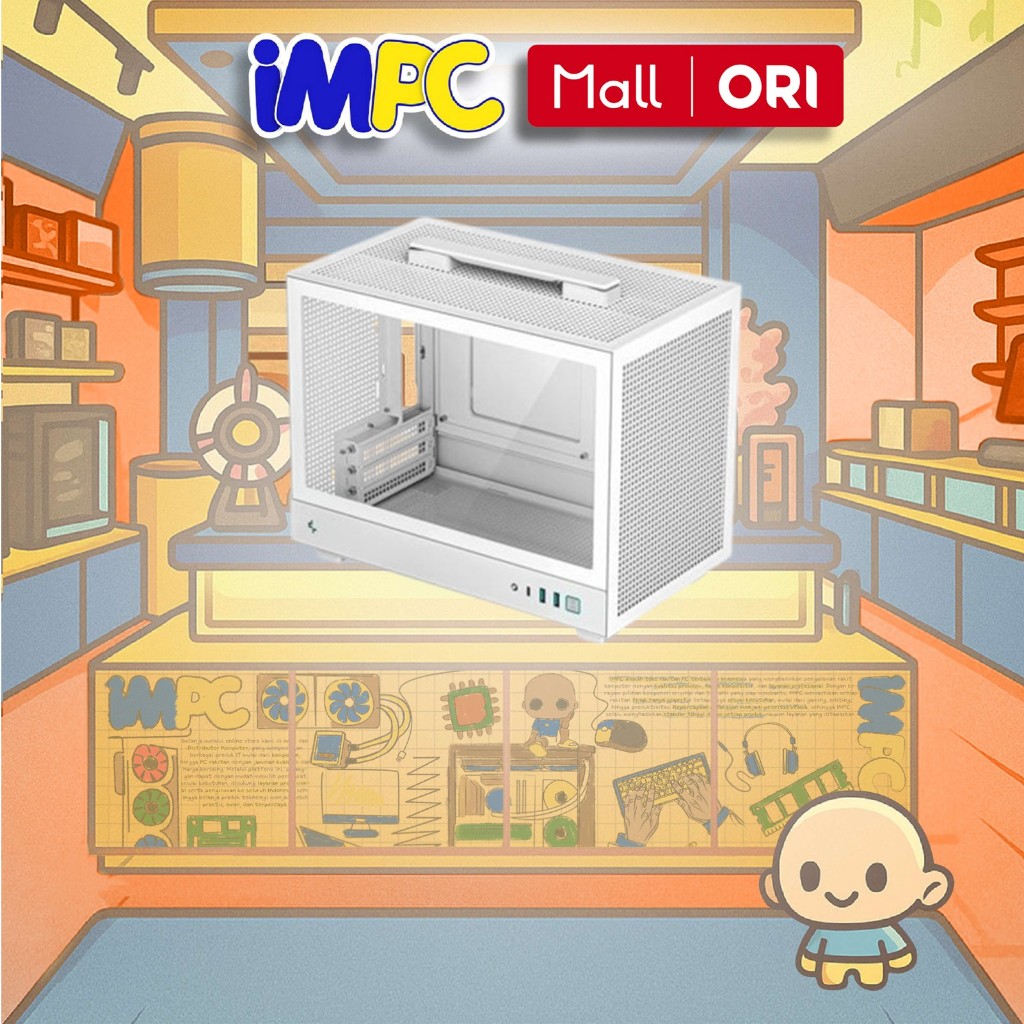 Casing DEEPCOOL CH160 / CH-160 - iTX Case WHITE