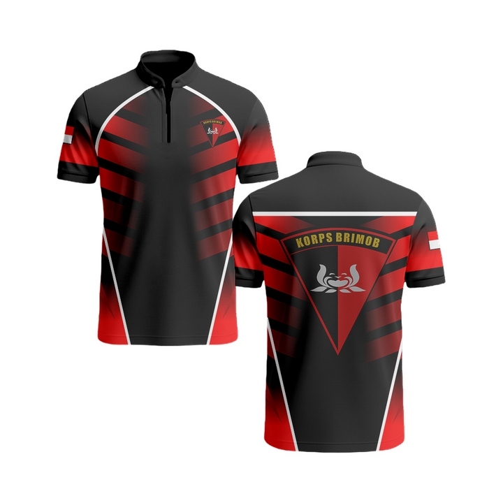 Kaos pria baju polisi brimob 3D Fullprinting free custom terbaru & termurah
