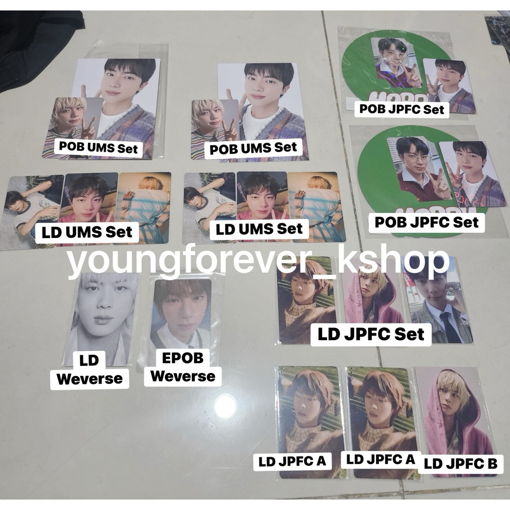 [READY INA] Photocard Jin BTS POB Lucky Draw LD Weverse JPFC UMS Happy