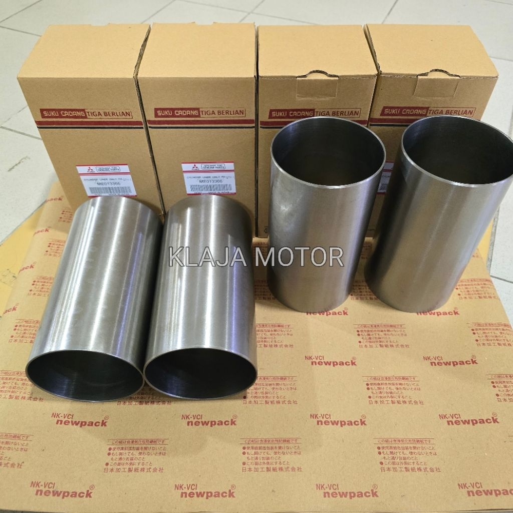 Cylinder Liner Only Foring Boring Buring Finish Colt Ps120 Ps125 Canter Turbo Fe74 125 HD 1set 4pcs 