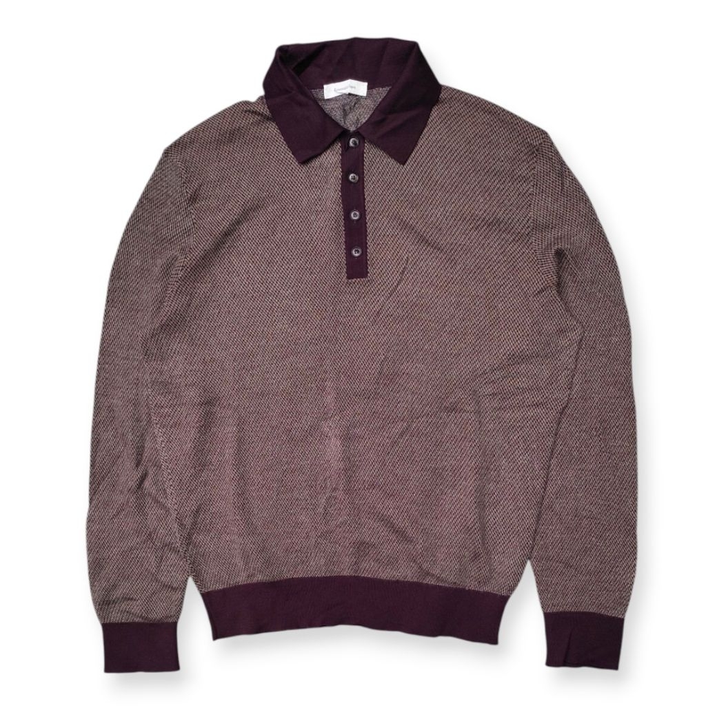 Ermenegildo Zegna Wool Cashmere Knit Polo Sweater