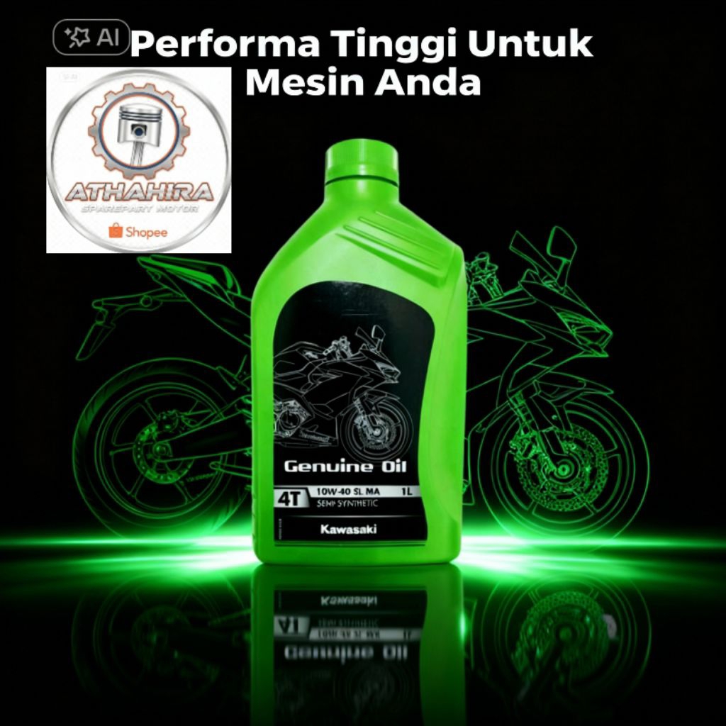 OLI MESIN KAWASAKI 4T 800ML DAN OLI SAMPING KAWASAKI 2T 800ml