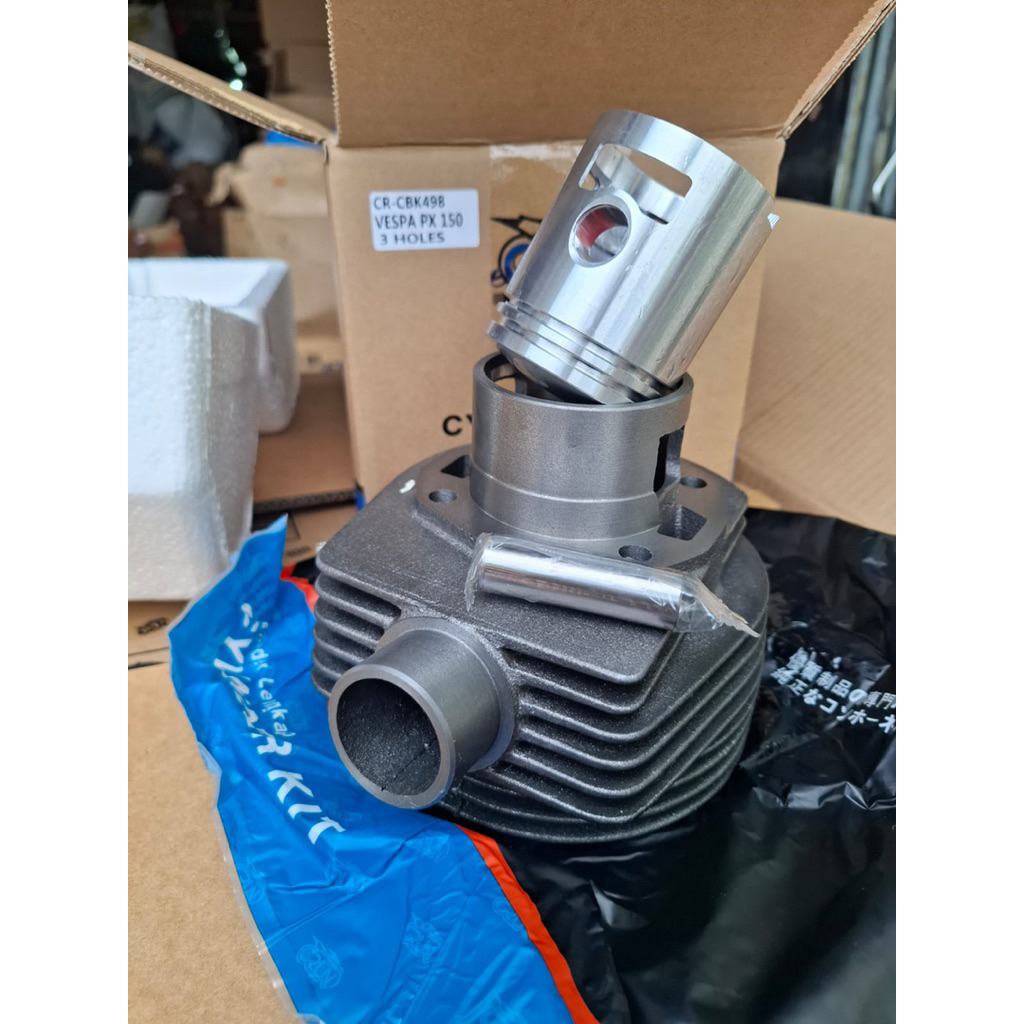 BLOK SEHER,BLOK SILIDER,BLOK PISTON KOMPLIT  (VESPA PX 150) 3 HOLES