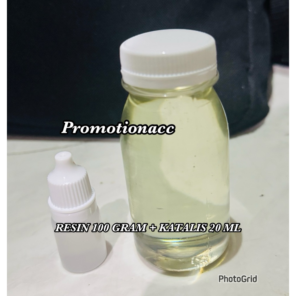 Resin 100 Gram + Katalis 20 ML Resin Bening Keras