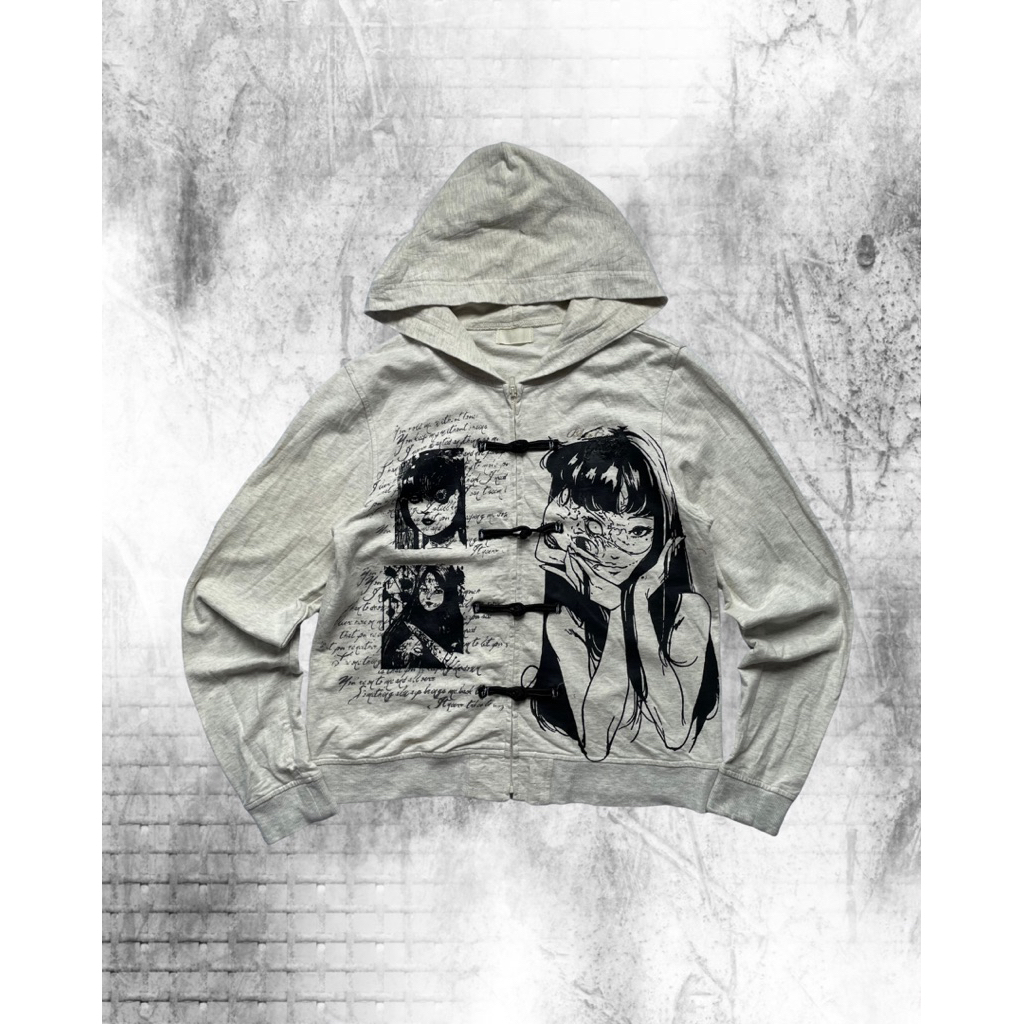 reworked cheongsam hoodie zip junji ito