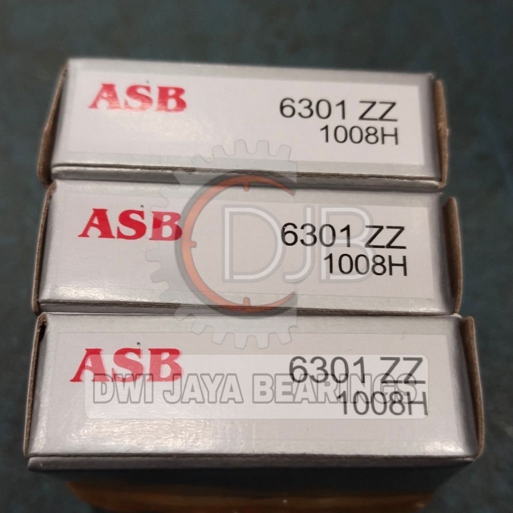 Bearing 6301, 6301 ZZ, 6301 2RS, 6301 2RS-15 M/M Merk ASB Original