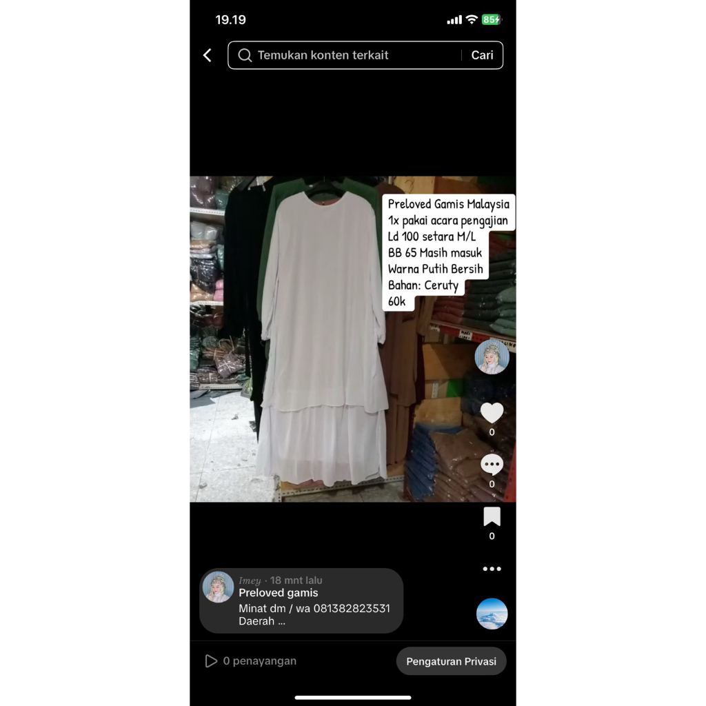 preloved gamis malaysia