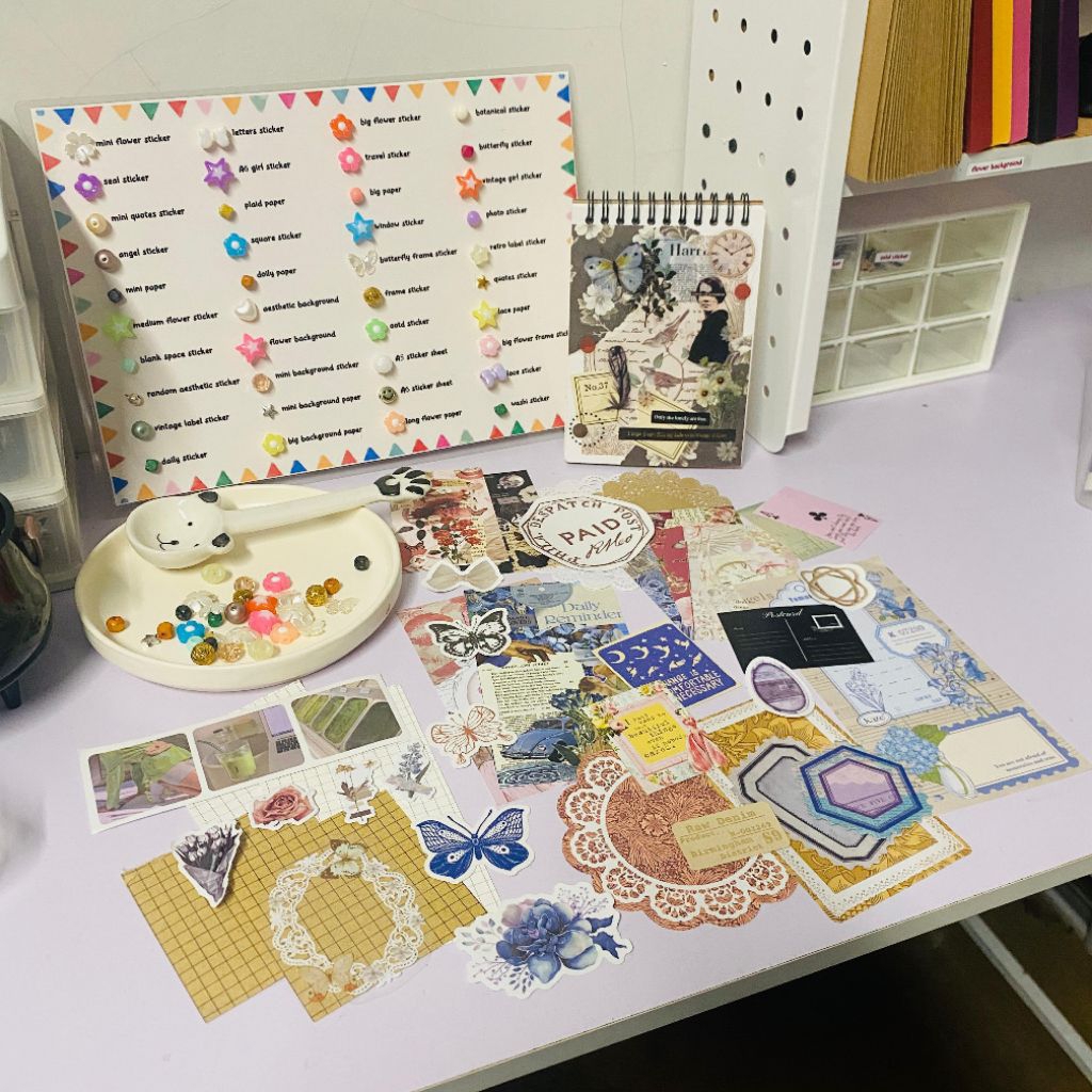 Lucky Scoop Order Journaling Kit Edition Aesthetic Scrapbook Sticker / Lucky Order / Mystery Scoop A