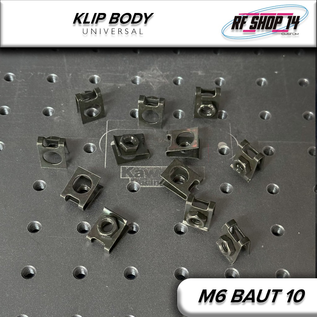 Klip M6 Drat Baut 10 KLIP BODY MOTOR ( DRAT HALUS )