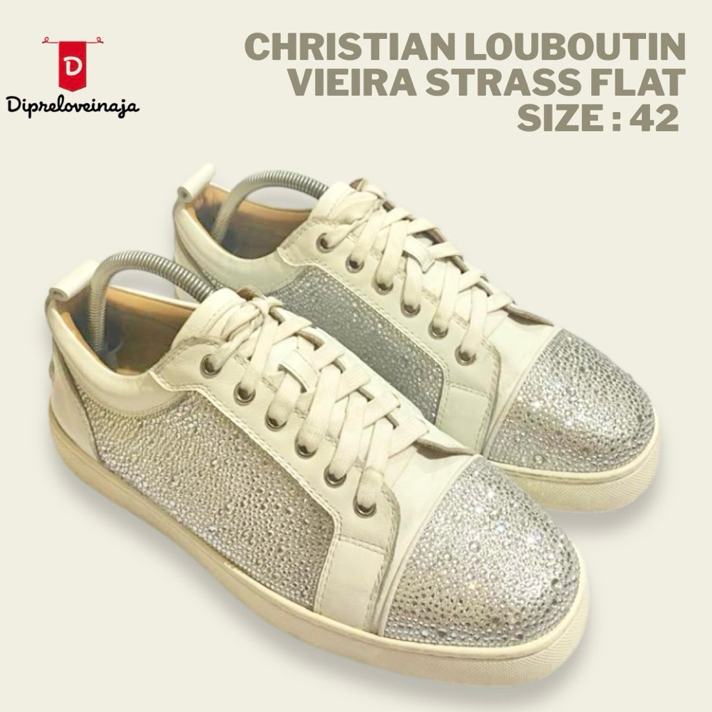 CHRISTIAN LOUBOUTIN VIEIRA STRASS FLAT PRELOVED DPLW0283