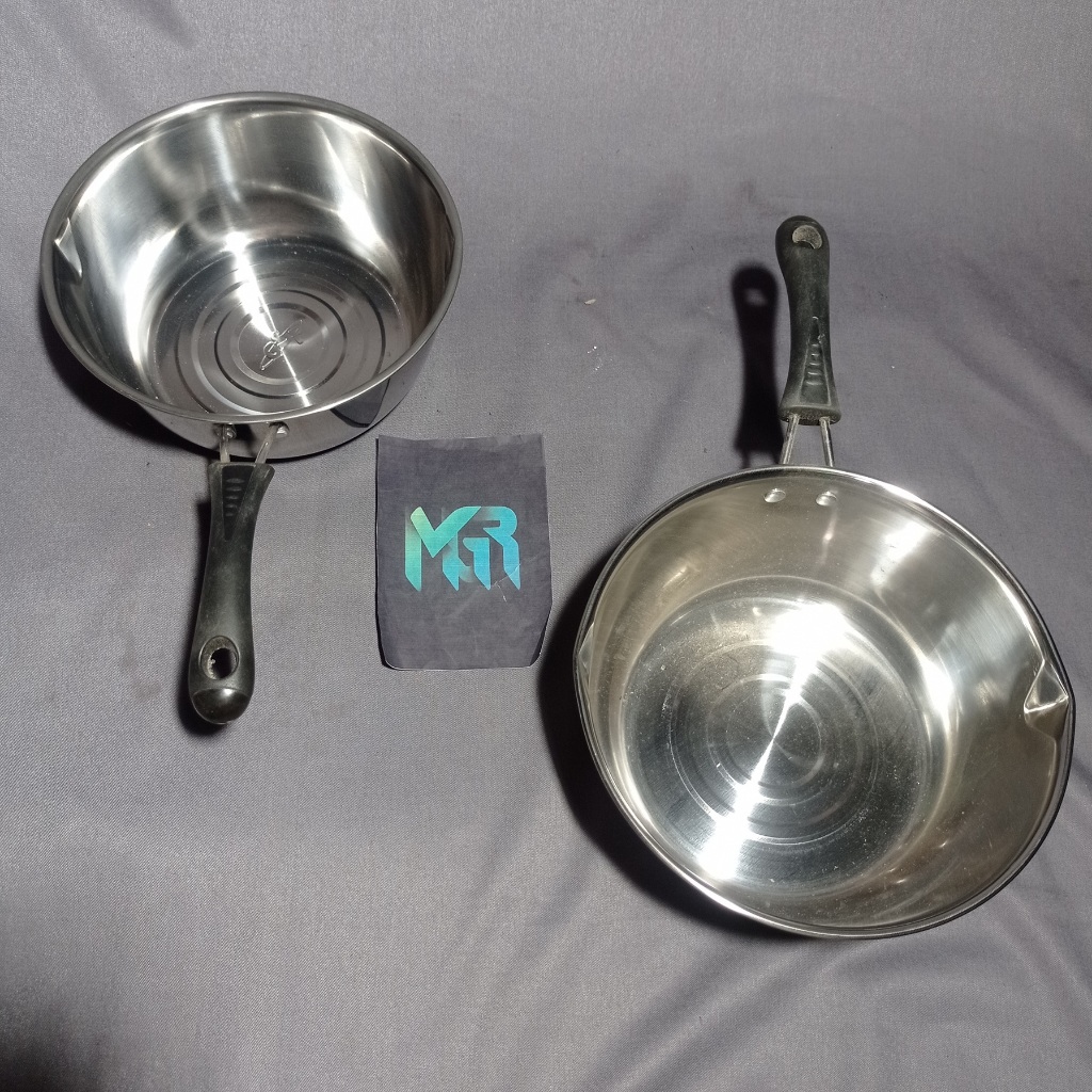 PANCI STAINLESS PRESS 20 JAWA ALUMINIUM REBUS AIR MIE SUSU SAUCE PAN No.16 & No.18 Diameter 17-19 cm