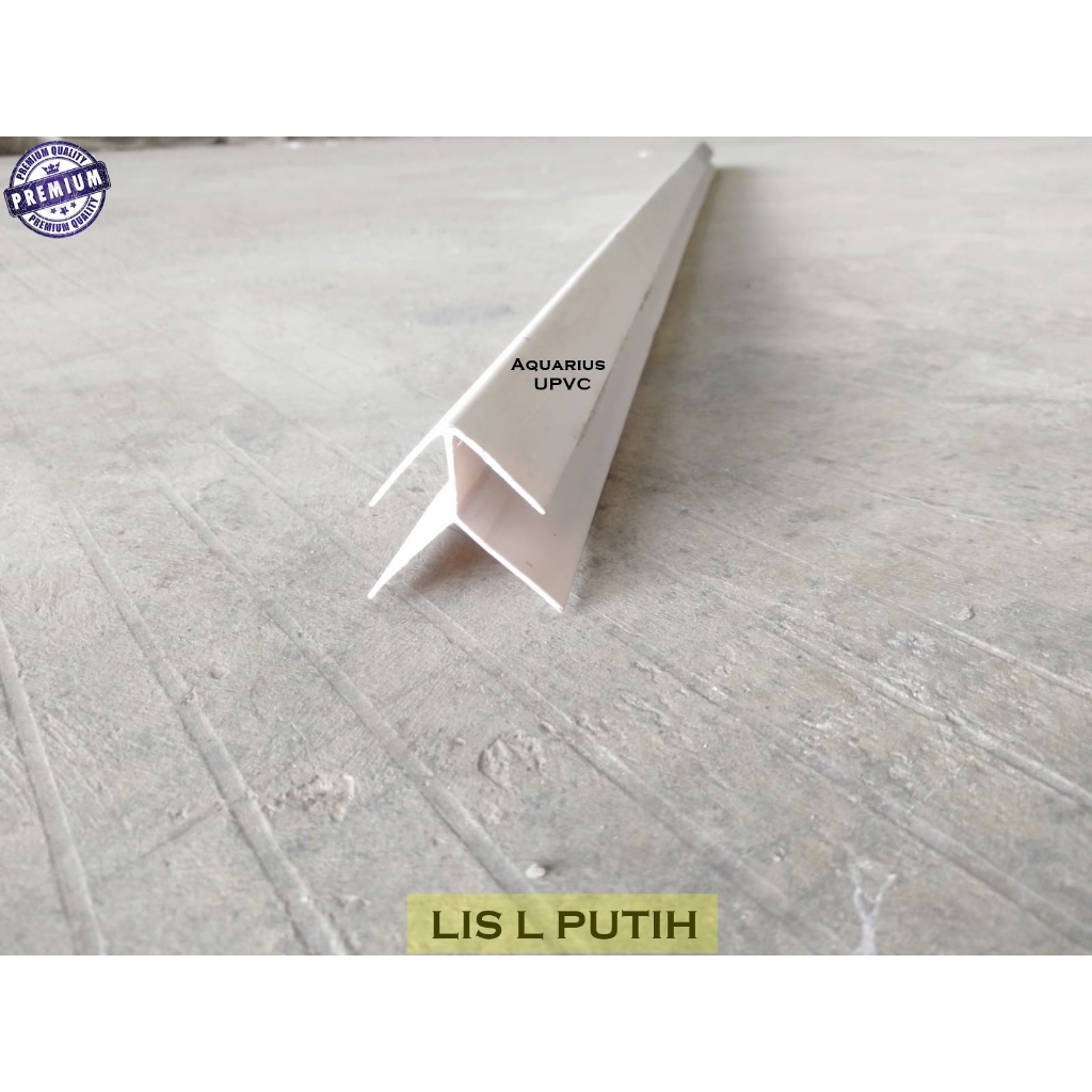 Lis List Siku Dinding Plafon PVC Panjang 4 meter Anti Air Rayap Kwalitas Premium Type L Putih