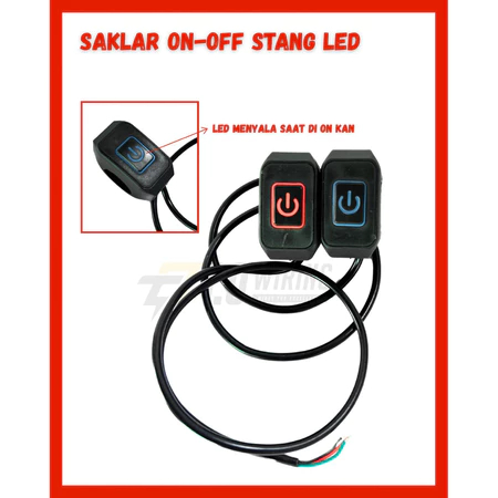 ORIGINAL SAKLAR STANG ON OFF LED | SAKLAR LAMPU MOTOR STANG MOTOR | SAKLAR LAMPU TEMBAK | SAKLAR ON 