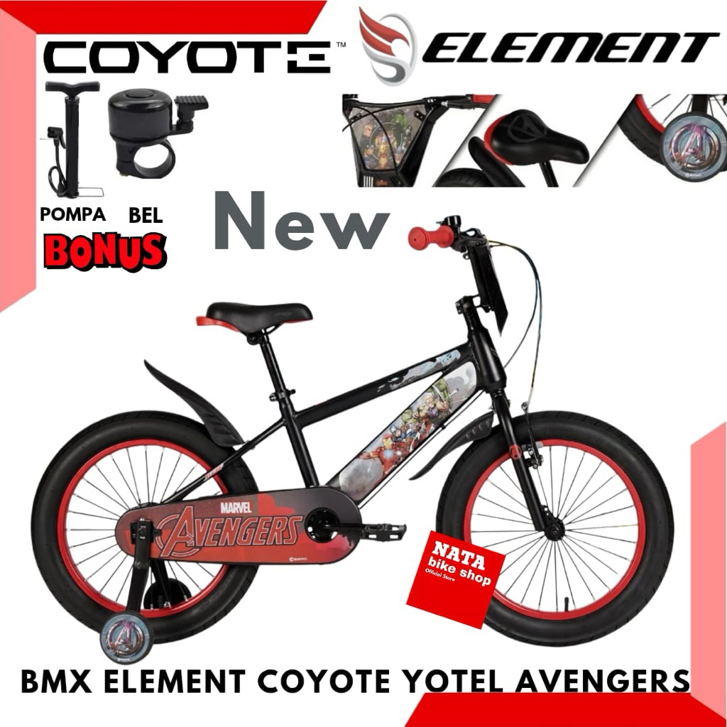 Sepeda Anak Laki Laki 18 Element Coyote Yotel Avengers