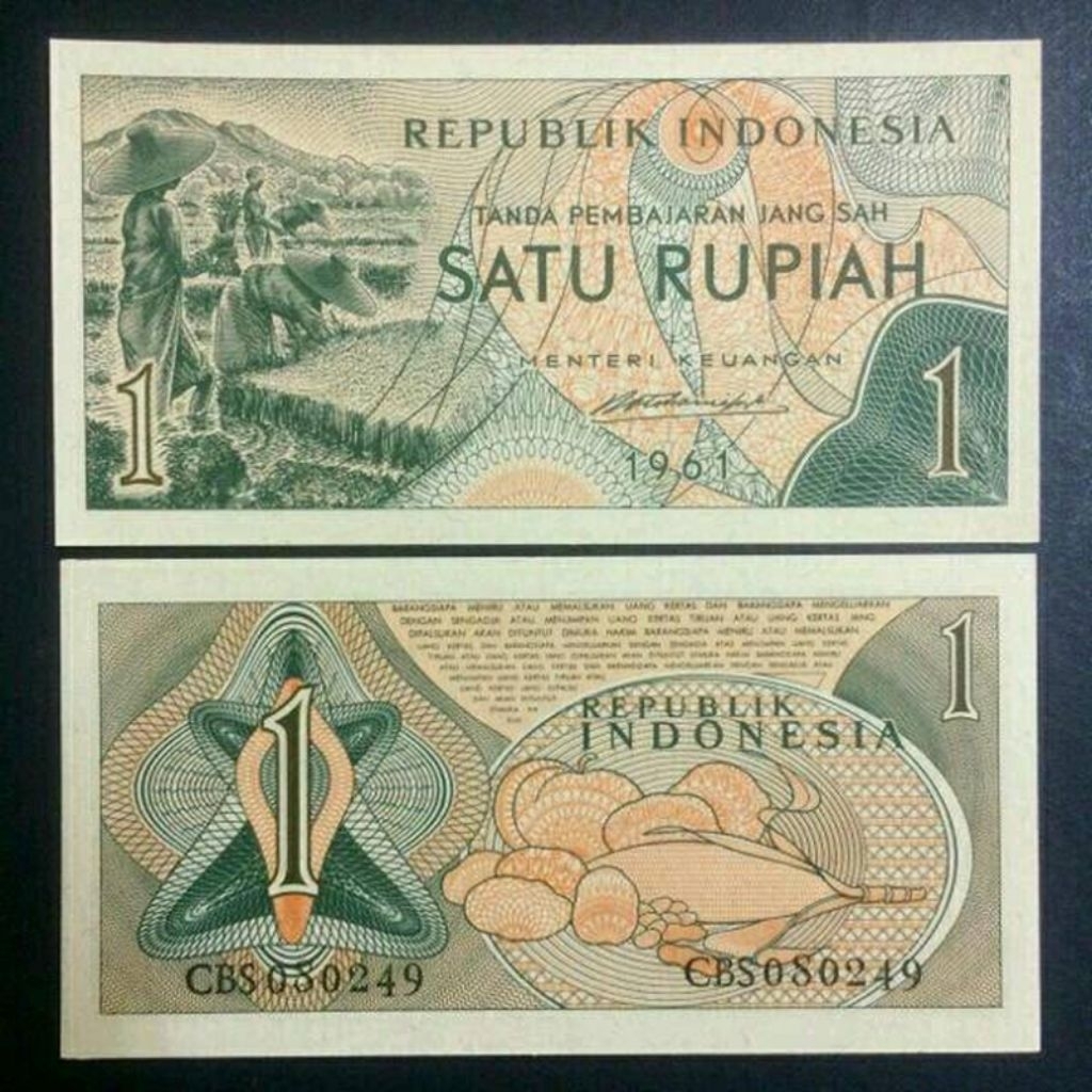 Uang Kuno 1 Rupiah Sandang Pangan Tahun 1961