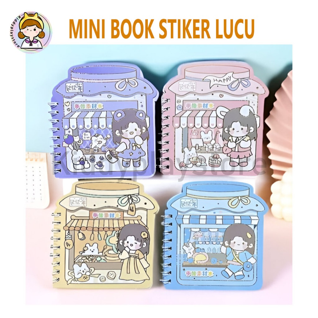 Buku Stiker Mini Karakter Lucu | Stiker Anak Imut & Gemas