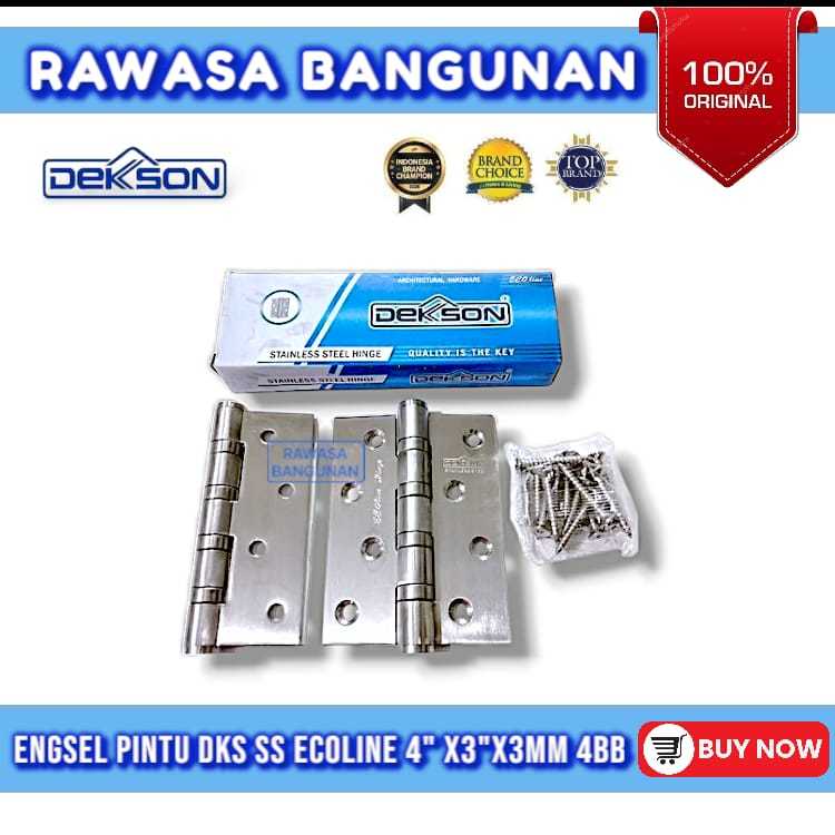 Engsel Dekson 4"X3"x3mmx4BB Ecoline/Engsel Pintu Dekkson/Engsel Dekson 4" inch