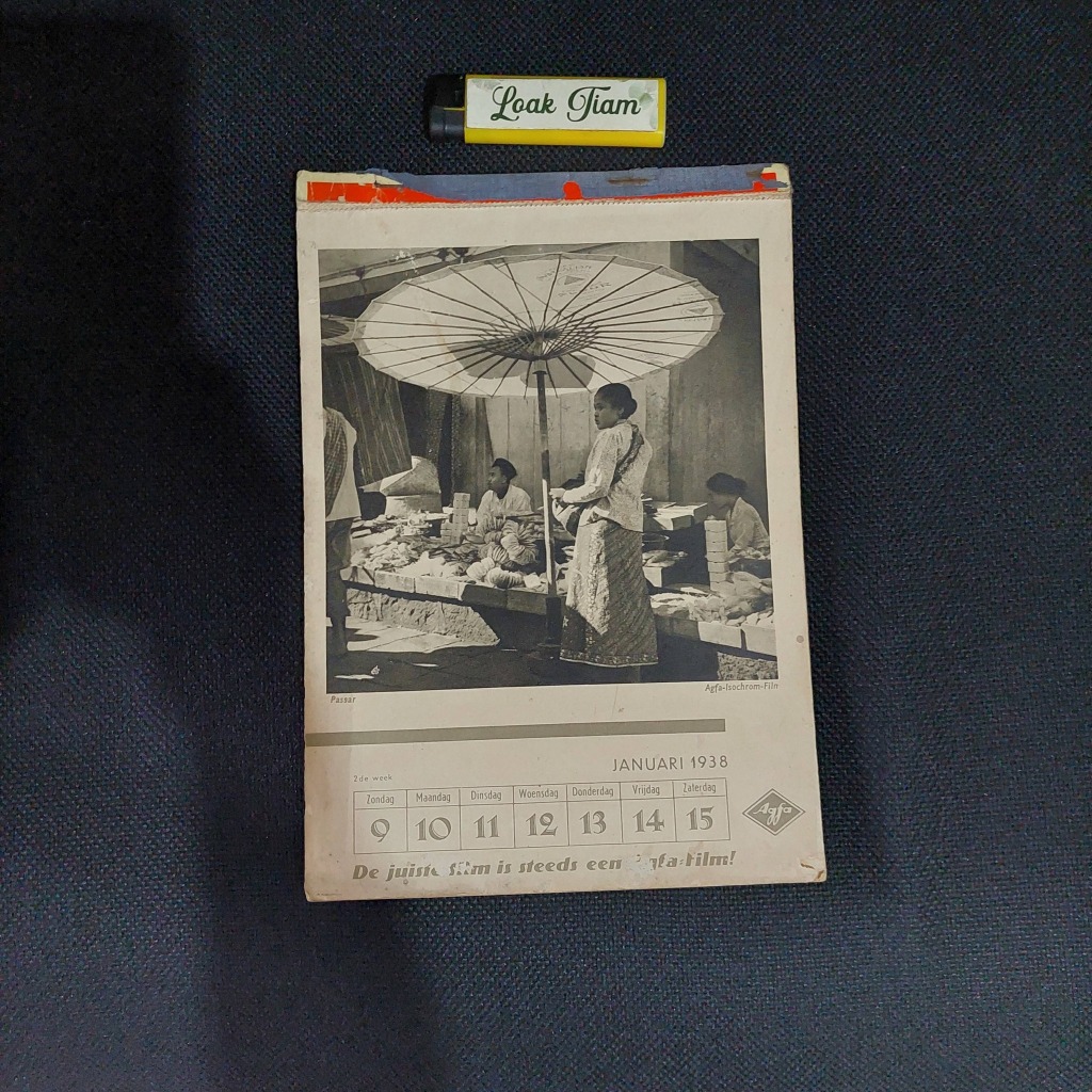 pajangan koleksian kalender tua iklan AGFA 1938 ADA MINUS