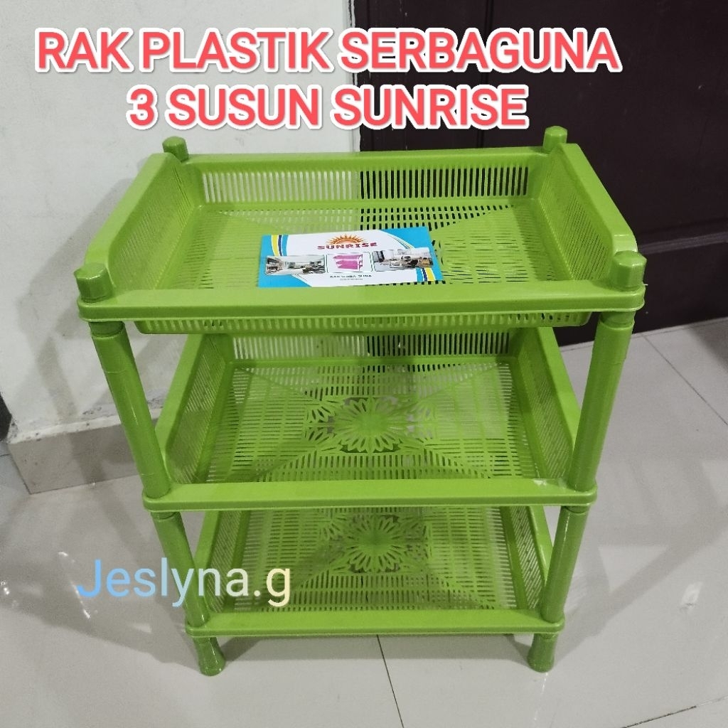 Rak plastik serbaguna 3 susun besar/rak bumbu/rak gelas