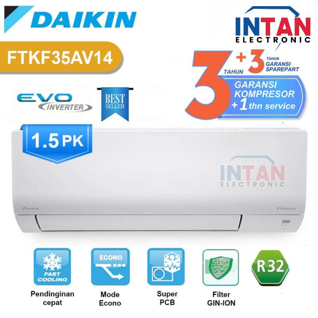 AC DAIKIN 1.5 PK EVO INVERTER FTKF-35AV14 / AC SPLIT FTKF35AV14 MEDAN