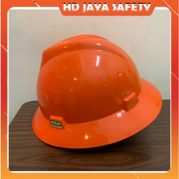Helm MSA Fullbrim Lokal Orange - Safety Helmet MSA Fullbrim Orange Berkualitas