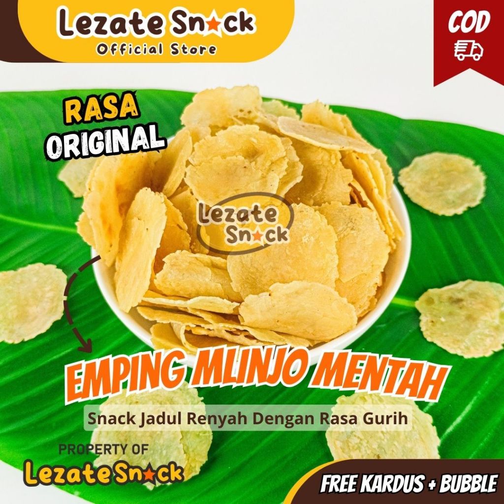 Emping Melinjo Mentah Asin Manis Pedas 500GR Super Murah Enak Renyah / Emping Mlinjo Mentah Tipis Su