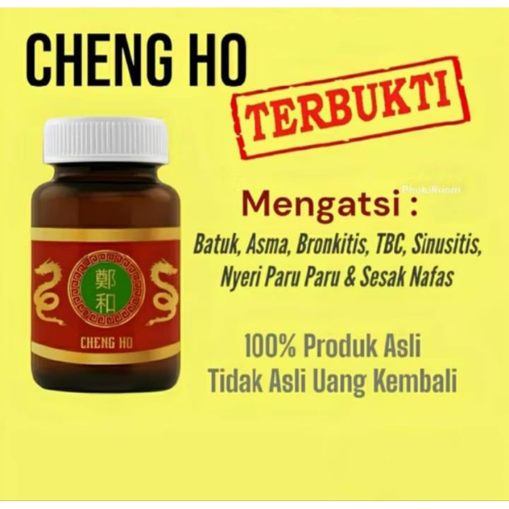 CHENG HO Asli isi 30 Kapsul - Obat Herbal Cina Atasi Masalah Asma Sesak Nafas Batuk TBC & Kesehatan 