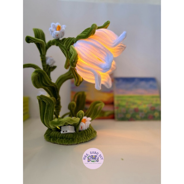 Lampu Estetik| Standing Flower Lamp| Lampu Unik| Lampu Kawat Bulu|
