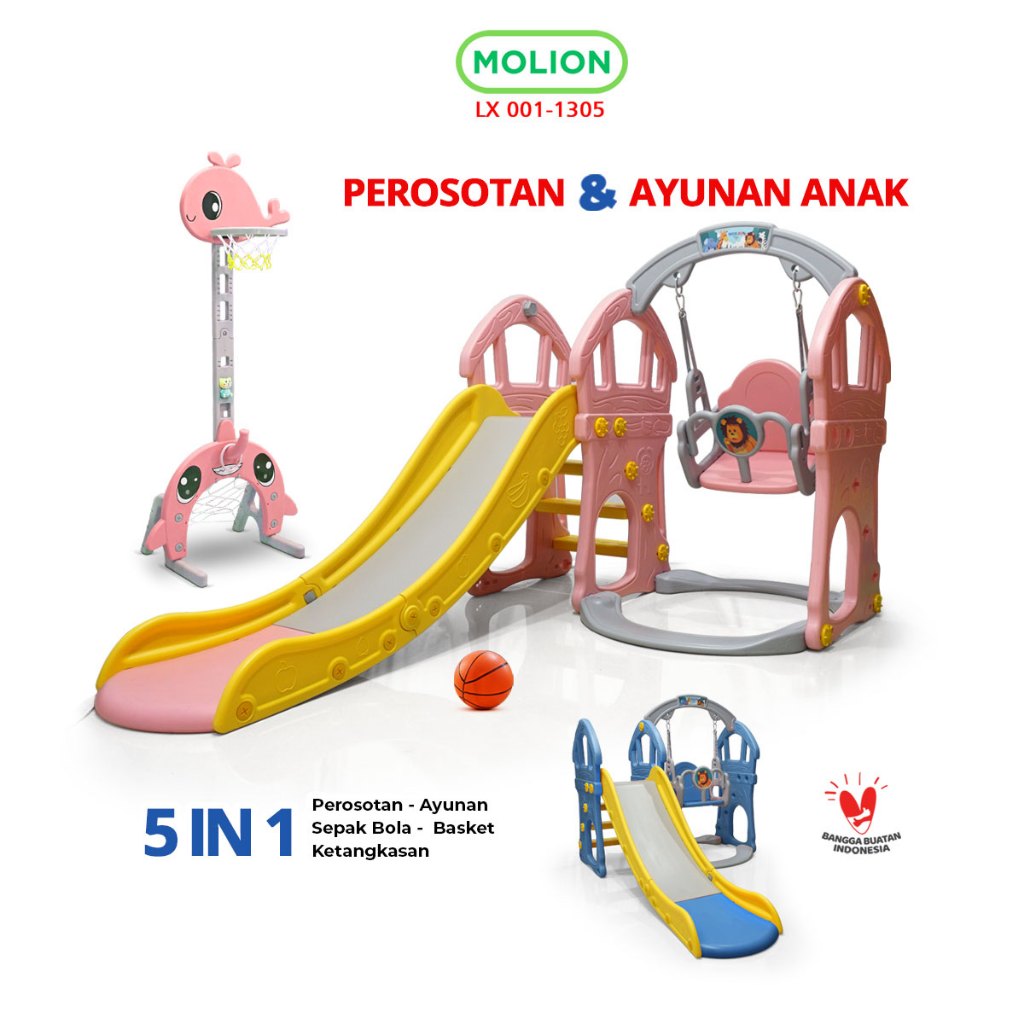 Mainan SNI Prosotan Ayun Perosotan Ayunan Seluncuran Anak 3in1 Premium Berstandar 001-M1305